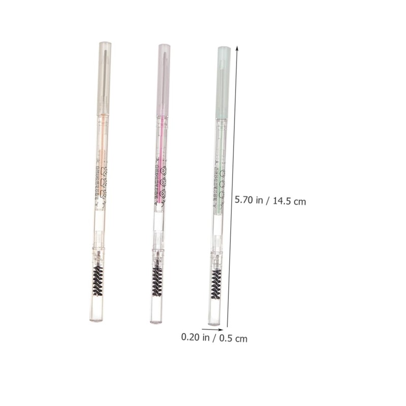 Minkissy 5pcs Eyebrow Makeup Pencils Double-ended Brow Pens Thin Medium