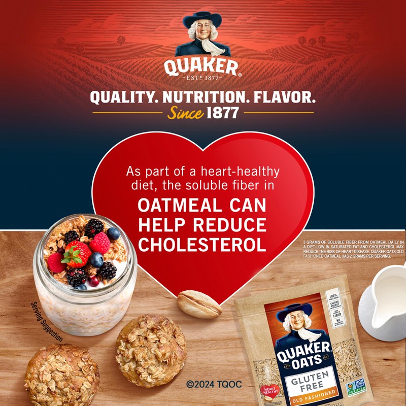 Quaker Gluten Free Old Fashioned Rolled Oats, Non GMO Project