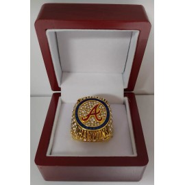 Ozzie Albies - 2021 Atlanta Braves World Series Ring With Wooden Display Box