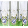 Today's Curtain Verona Reverse Embroidery Window Swag, 38-Inch, White/Blue -