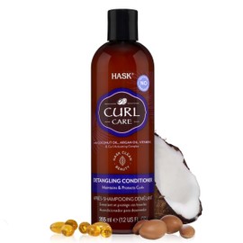 Hask Acondicionador Hidratante para Cabello Rizado, Desenreda, Anti-Frizz, Protege los Rizos, 355ml