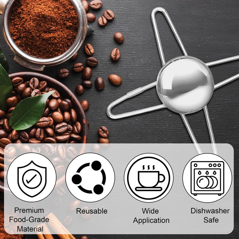 FWUNYVN Coffee Cooling Tool,Reusable Stainless Steel Coffee Cooler Ball for