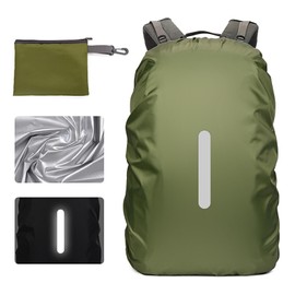LeTradeJP Backpack Cover, Rain Cover, Reflective Waterproof Cover, Backside Coating, Strong Waterproof, Keeps Your Luggage Wet, Storage Bag Included, Large Capacity, Durable, Lightweight, Anti-Theft
