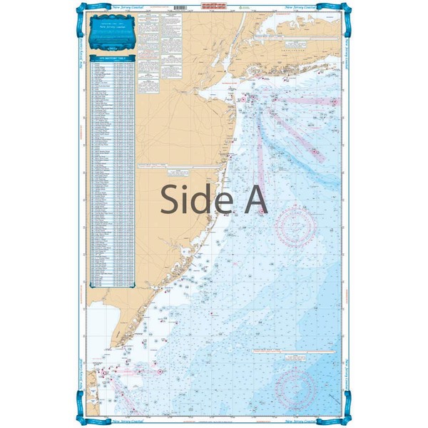Waterproof Charts, Offshore Fish/Dive, 55F New Jersey Coastal