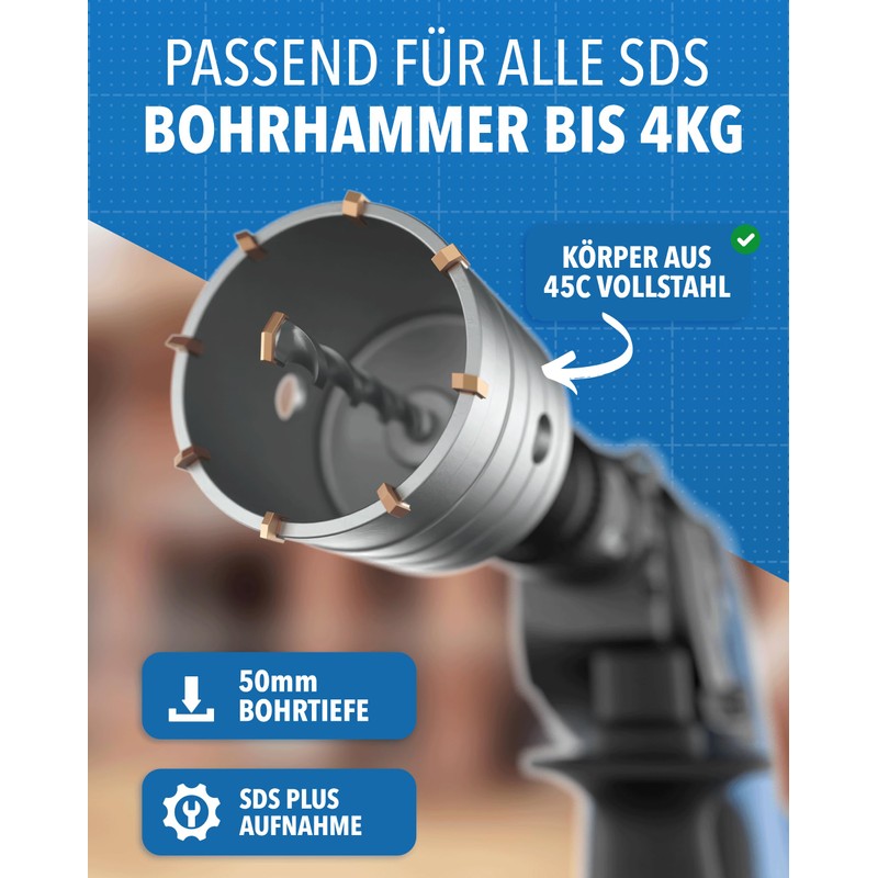 STONE REEF Drill Bit 68 mm SDS Plus - Socket