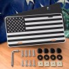 VEHITO American Flag License Plate, Black Front Flag License Plates