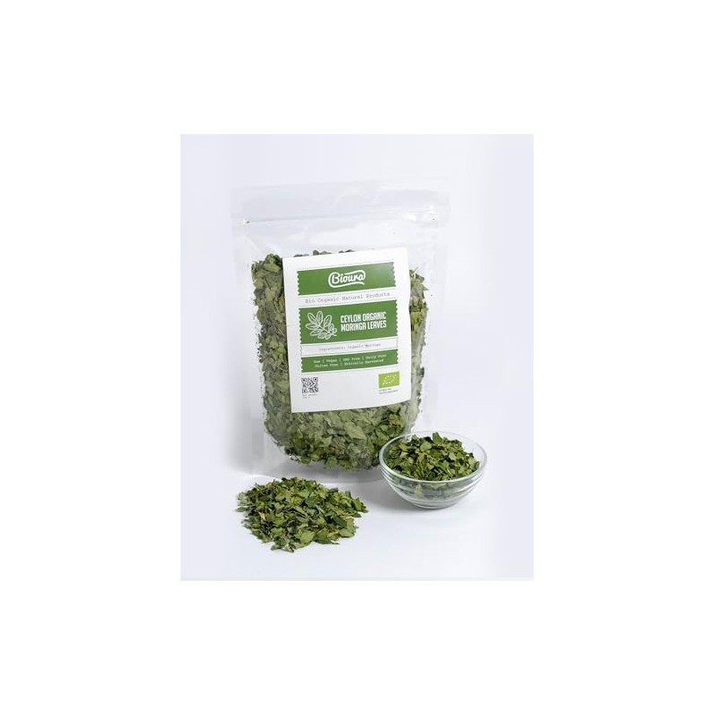 Bioura Organic Ceylon Dried Moringa Leaves Tea 25g, Rich Aroma,