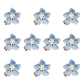 Pack of 10 mini hair clips, blue, small hair clips, flower hair clips for women, girls, cute mini hair spirals clip, small hair clip for photo, everyday life, party, wedding