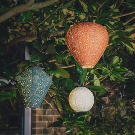 SolarCentre Tyvek Hanging Solar Outdoor Fabric Garden Lantern (Diamond 26cm)