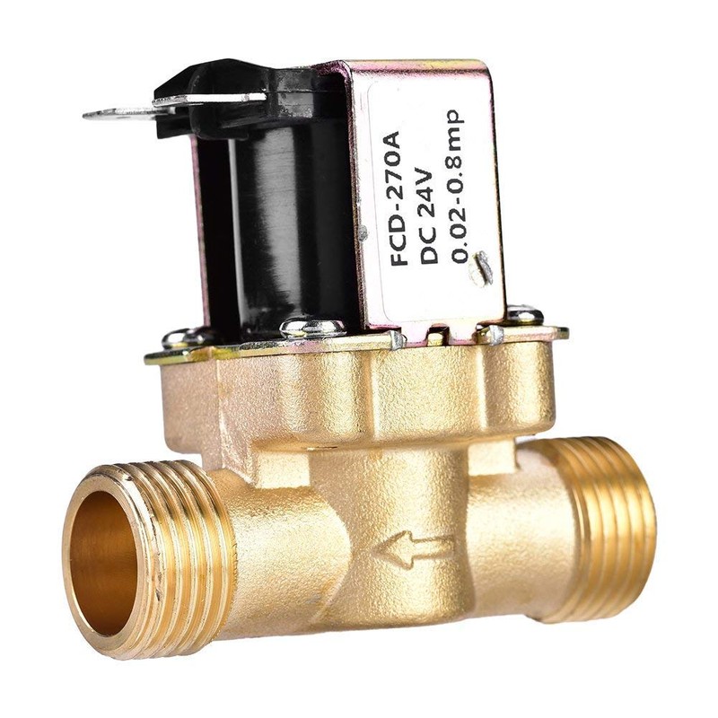 1/2 Inch DC 24 V Normally Closed Magnetic Solenoid Valve