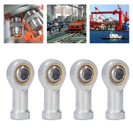Artillery Joint Head Bearings, Pack of 4 SI10T/K Joint Head Ball Bearings, M10 Self-Lubricating Metric Internal Thread, Right Spherical Ball Joint Bearing for Industry