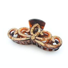 Meilliwish Elegant Beautiful Large Women's Ponytail Holder Hair Clip (D101) (Crown Brown)