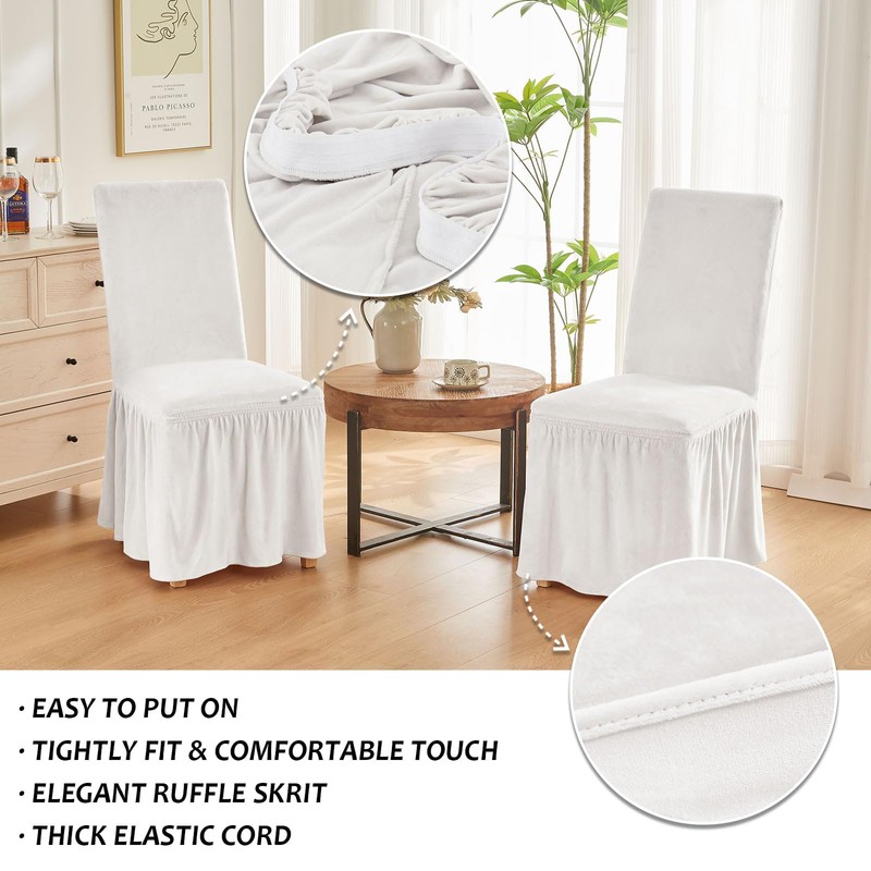 NICEEC Spandex Chair Covers for Dining Chairs Covers Set of