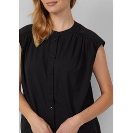 s.Oliver Blouse Top with Ruffle and Lace Detail, black