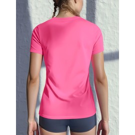 Sport Shirts for Women Quick Dry(Hot Pink,L)