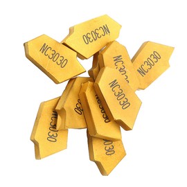 Harilla 10 Packs 3mm GTN3 Parting Off Tips Inserts Cutting CNC Lathe Accessories