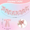 2 Strings of 16PCS Baby Pink&Baby Blue Bow Garland Banner