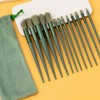 Makeup Brush Set Travel Portable Soft Pouch Green 10ea