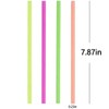 100Pcs Fluorescent Plastic Straws, Plastique for Kids' Milkshakes, Birthday Parties,