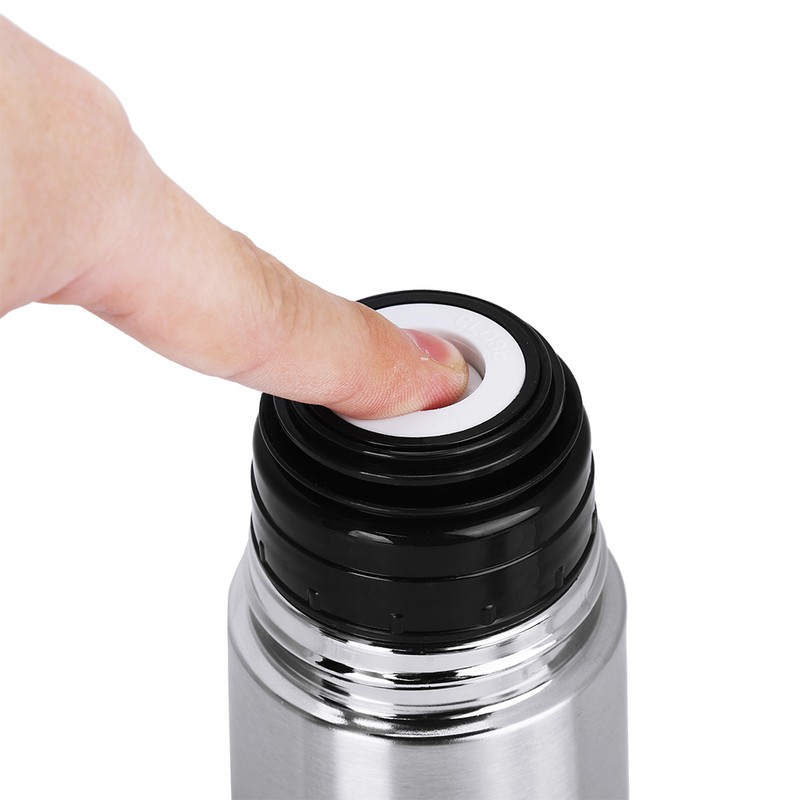 Stainless Steel Thermos Vacuum Bottle Flask Push Button Lid Insulated