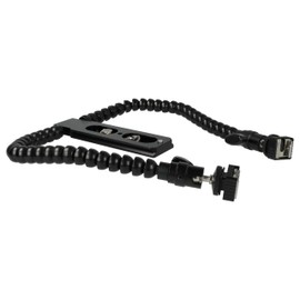 vhbw Universal Dual Flash Mount for Various Cameras, DSLR SLR Cameras, e.g. Compatible with Canon, Nikon, Panasonic etc. - Flash Rail
