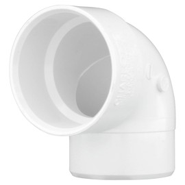 Charlotte Pipe 3 DWV 1/4 Vent Ell Street PVC Pipe Fitting DWV (Drain, Waste and Vent) NSF Standard 14 Lightweight White Schedule 40 Piping (1 Each) ASTM D 1784, 2665, 3311