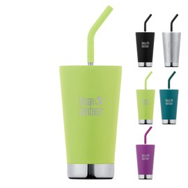 Klean Kanteen 19322079018016 - Vaso aislado con pajita, 16 onzas, 17 onzas líquidas (473 ml), Emerald Bay