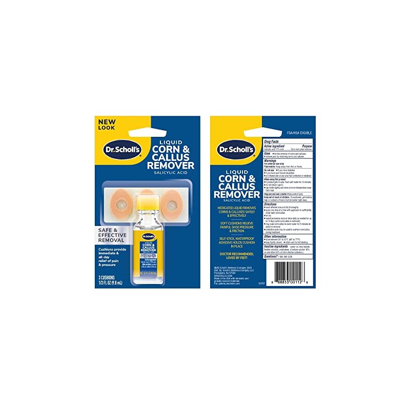 Dr. Scholl's Corn/Callus Remover Liquid, 0.33 Ounce