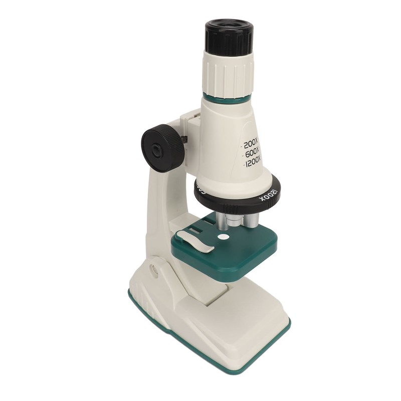 Kids Microscope Science Kit 200 to 1200X Magnification Flexible Angle