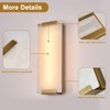HOMLUCE 14.2in Alabaster Wall Sconce, Large Natural Marble Wall Light