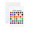 CafePress Color Analysis Card Clear Spring Folded Greeting Card Glossy
