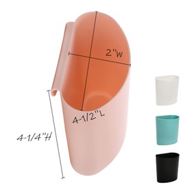 Lyellfe 12 Pack Hanging Cup Holder, Hanging Bucket for Rolling Cart, Small Plant Container with Drain Hole, Desktop Cleaning Trash Organizer for Home, Office, Kitchen