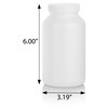 White Plastic HDPE Packer Bottle with White Ribbed Lid 17