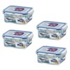 (Pack of 4) Lock & Lock Airtight Rectangular Food Storage