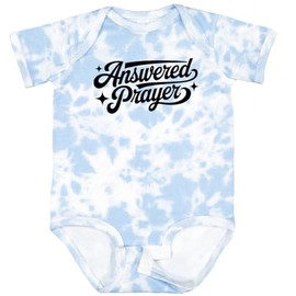 inktastic Answered Prayer Baby Announcement Baby Bodysuit 6 Months Tie Dye Blue 45bec
