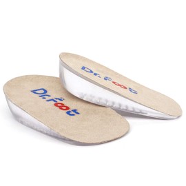Dr.Foot Height Increase Insoles, Heel Cushion Inserts, Heel Lift Inserts for Leg Length Discrepancies (Small (1" Height))