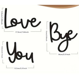 Love You Bye Above Door Sign | Love You Bye Sign | Wall Art For Hallway ＆ Stairs | Home Decoration for Valentines Decorations