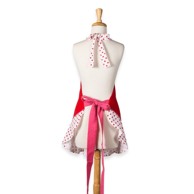 DII 100% Cotton, Holiday Cute Ruffle Women Apron with Pocket,
