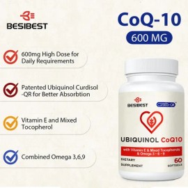 Besibest Ubiquinol Coq10 600 Mg Softgels Omega 3-6-9