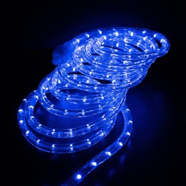 200ft LED Rope Lights Outdoor, 1440 LED Flexible Tube Lights with 8 Modes, Waterproof LED Rope Lighting for Outside, Garden, Patio, Bedroom, Party, Pool, Fences, Indoor Outdoor Decoration (Blue)