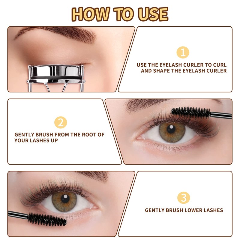 Minkissy 10PCS Mascara Empty Bottle Empty Mascara Tube with Eyelash
