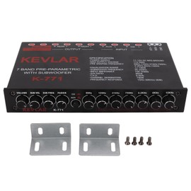 Graphic Equalizer, Fydun Car Audio Ecualizador Gráfico de Entrada de Alto Nivel Universal de Paso Bajo y 7 Bandas con Ajuste de Ganancia Variable para Estéreo