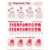 22 Pcs Gel Nail Stickers, UV Free Gel Nail Strips,