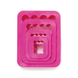 DECORA 0255310 AUSSTECHER-Set RECHTECK, GEWELLT, 4-TLG cm 1,5-3,5-5,5-7,5