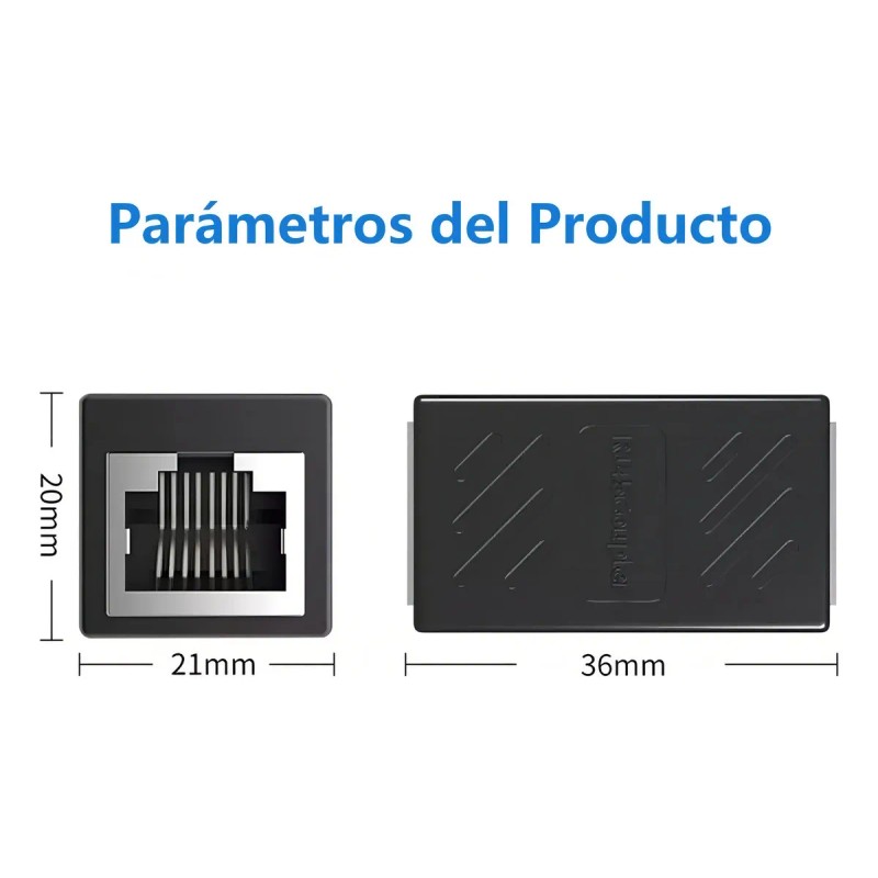 4564 Para Cable De Red Rj45 Cat6/7 Union Hembra A