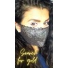 Black Sequin Face Mask, Reusable, Washable, Bling Glitter Sparkly Party