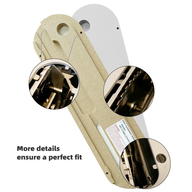 AGILLE Zero Clearance Inserts for Metabo HPT C10RJS Table Saws,