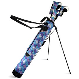 Taboo Fashion Sunday Golf Bags for Women - Lightweight Golf Range Bag with Self Flexing Stand and Shoulder Strap for Driving Range, Par 3 or Executive Course (Posh Blue)