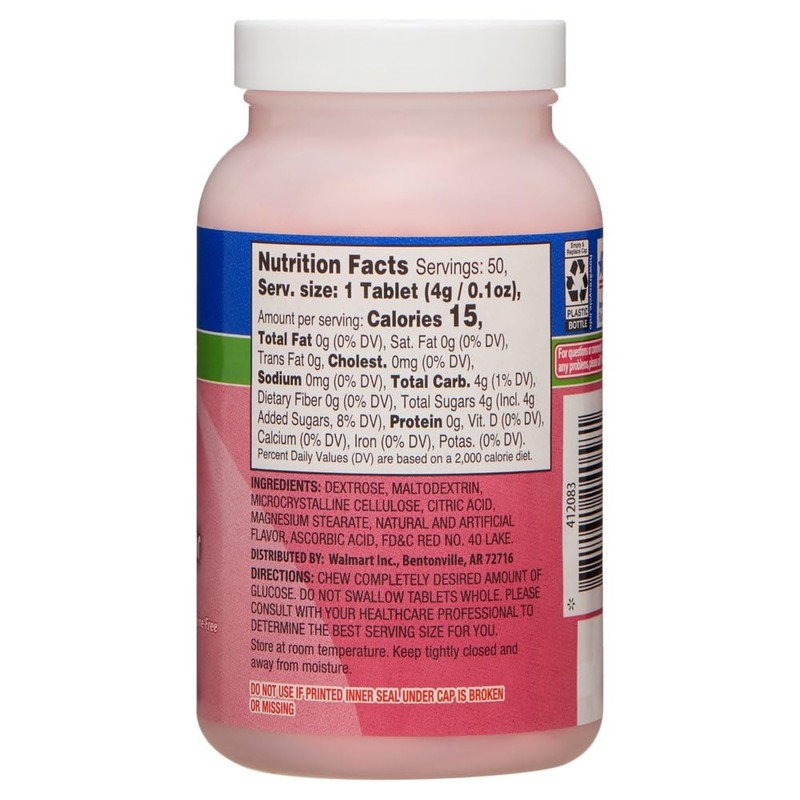 Relion Glucose Tablets - Fruit Punch Flavor - 50 counts