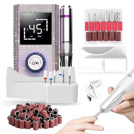 Advanced Electric Nail Drill 45000RPM, Professional Cordless Nail Drill Kit, Rechargeable Nail File Electric for Acrylic Nails – Portable Nail Grinder for Salon & Home Use